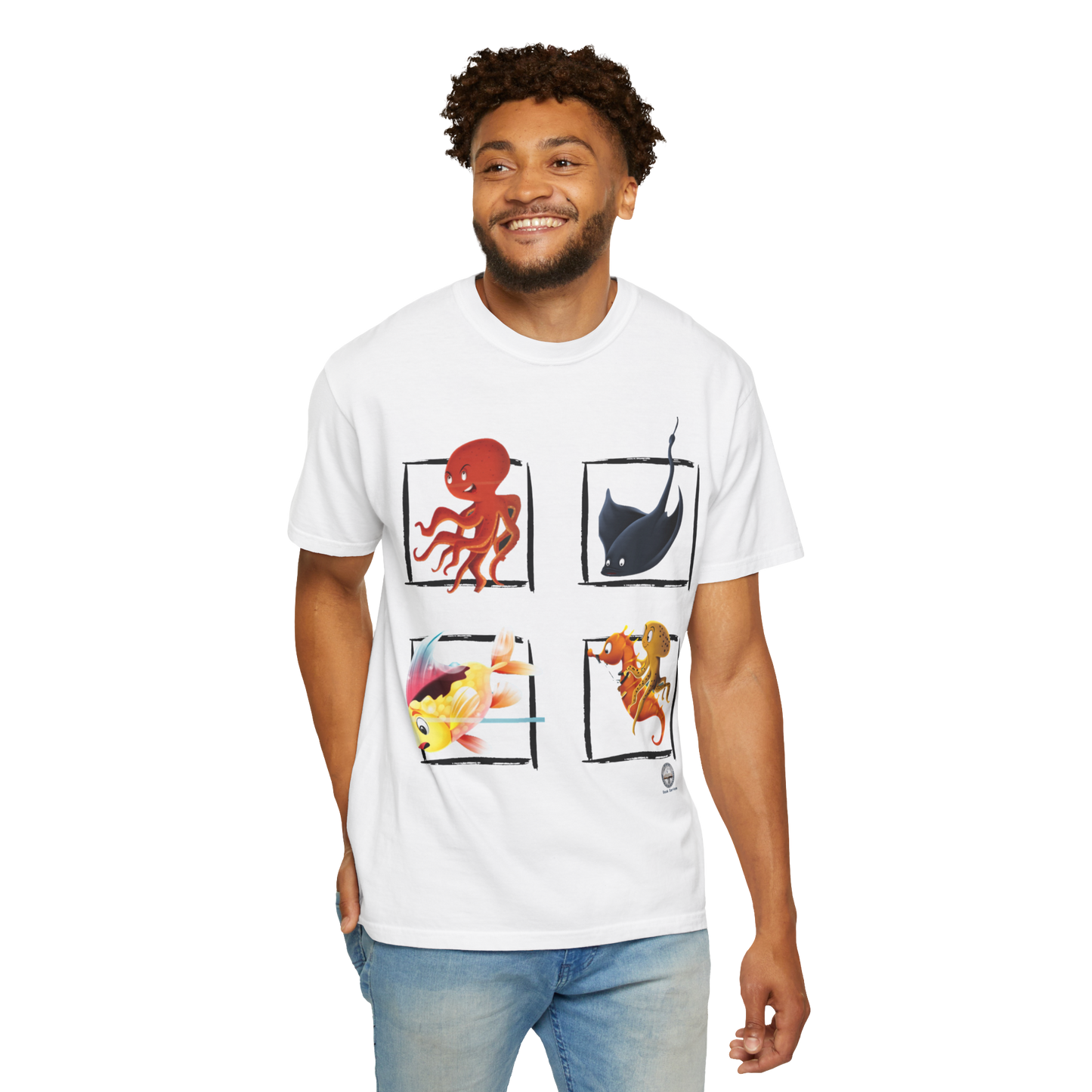 Ocean Life Graphic T-shirt | Unisex Sea Creature Tee, Summer Fashion, Beachwear, Eco-Friendly, Gift for Ocean Lovers