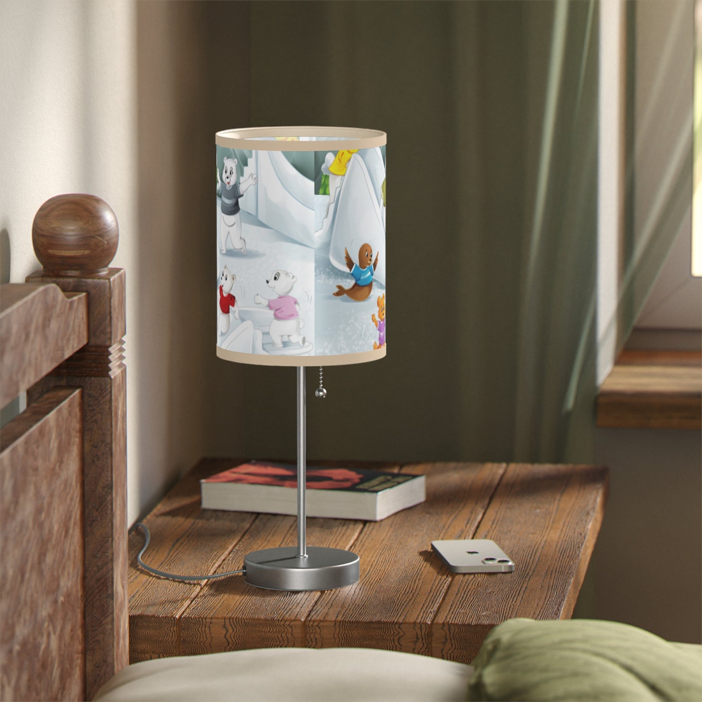 Poro the Polar Bear Lamp on a Stand