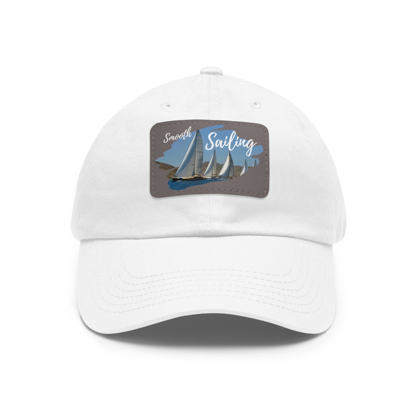 Sailing Dad Hat with Leather Patch (Rectangle)