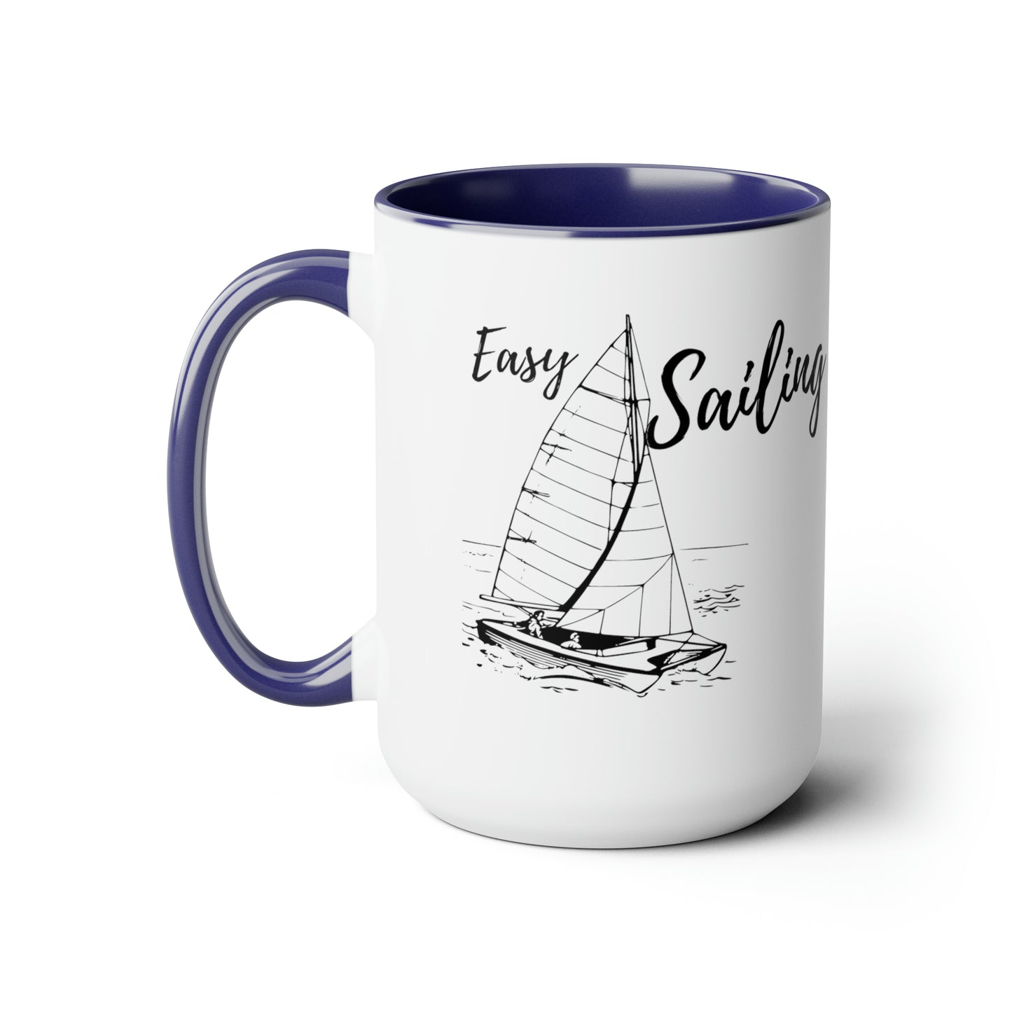 Sailing Two-Tone Coffee Mugs, 15oz