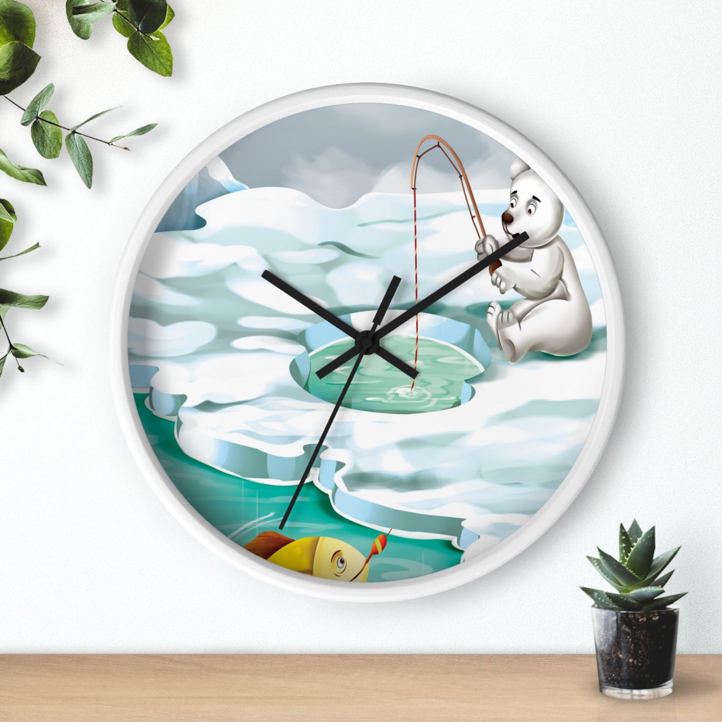 Poro The Polar Bear Wall Clock