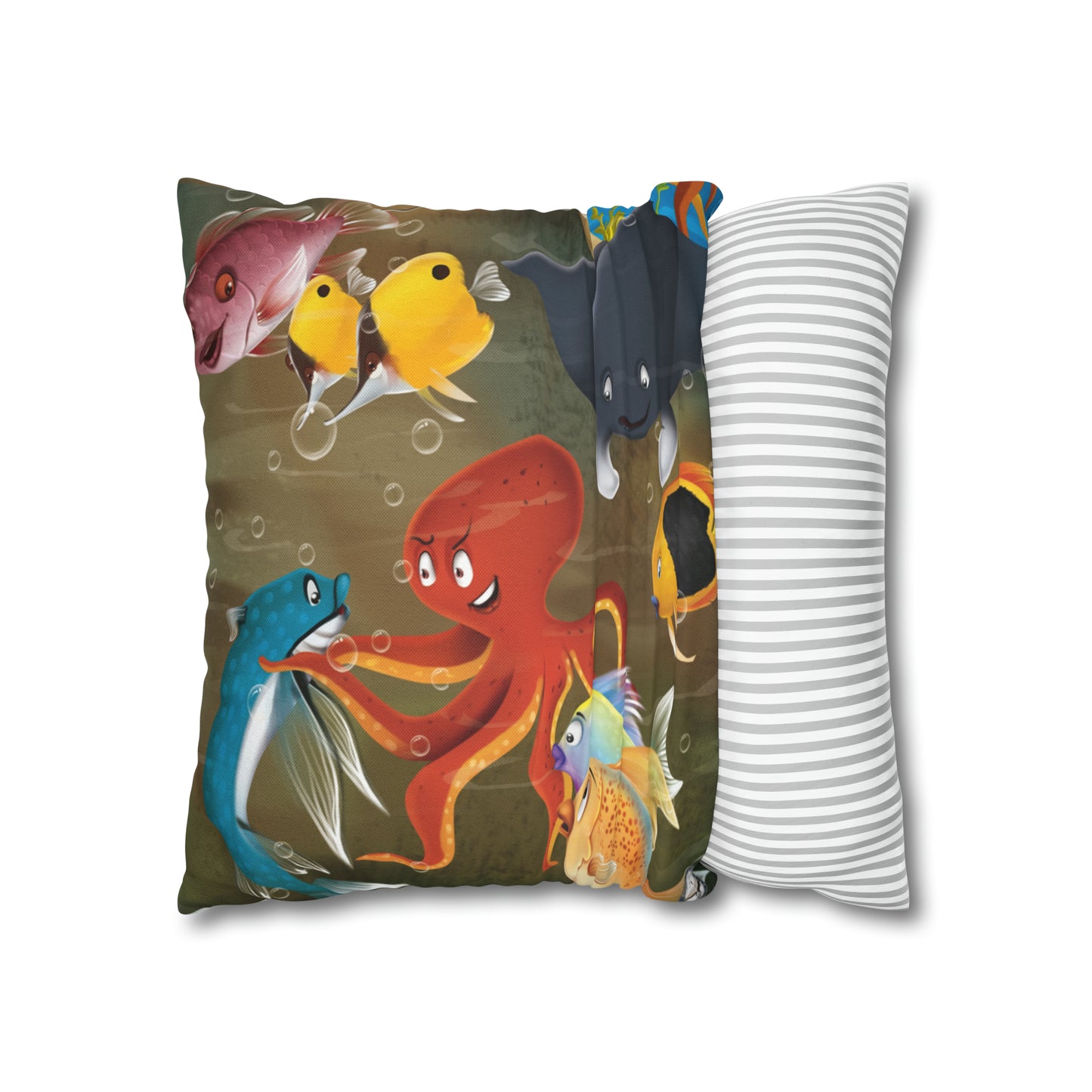 Finley The Flying Fish Spun Polyester Square Pillow Case