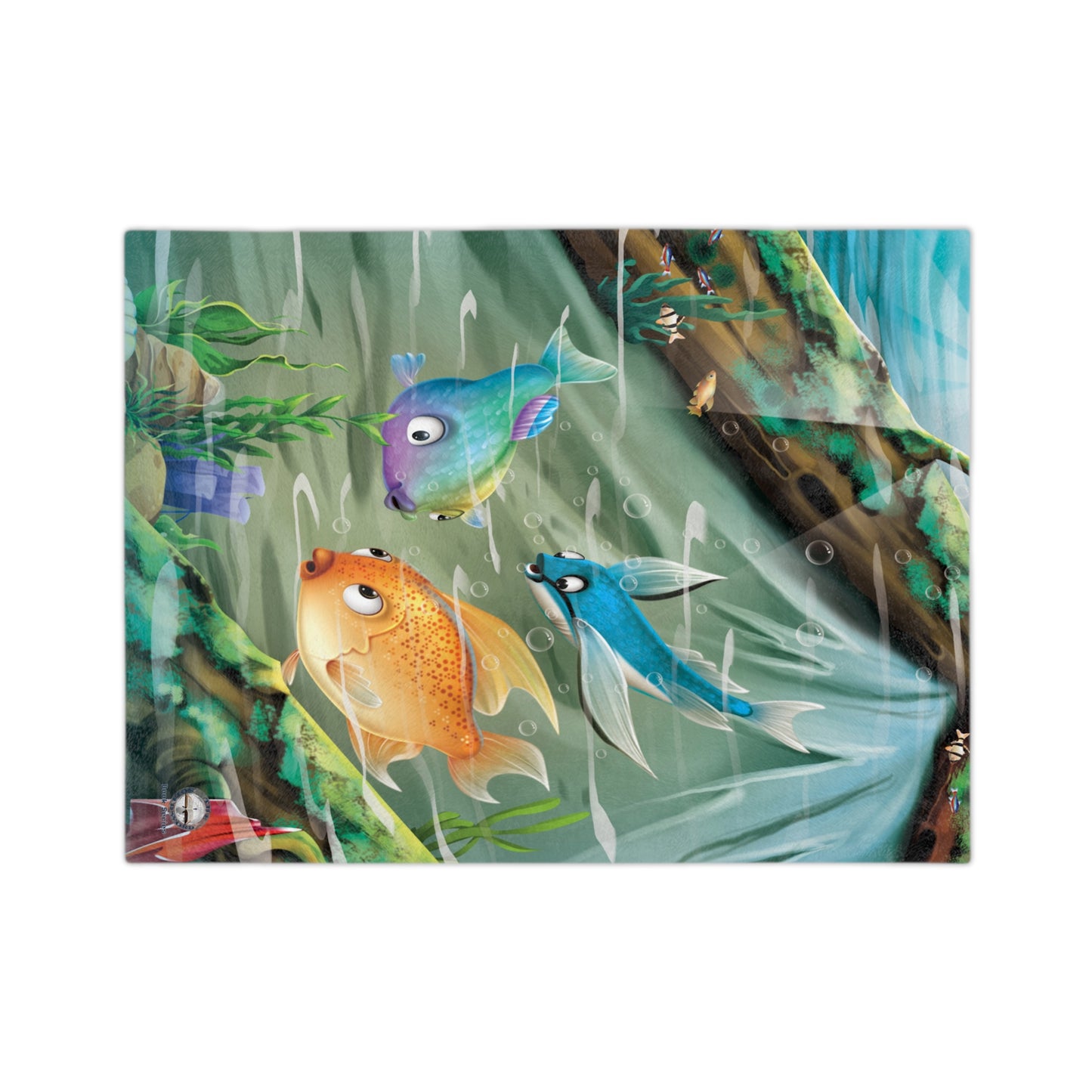 Finley The Flying Fish Velveteen Minky Blanket