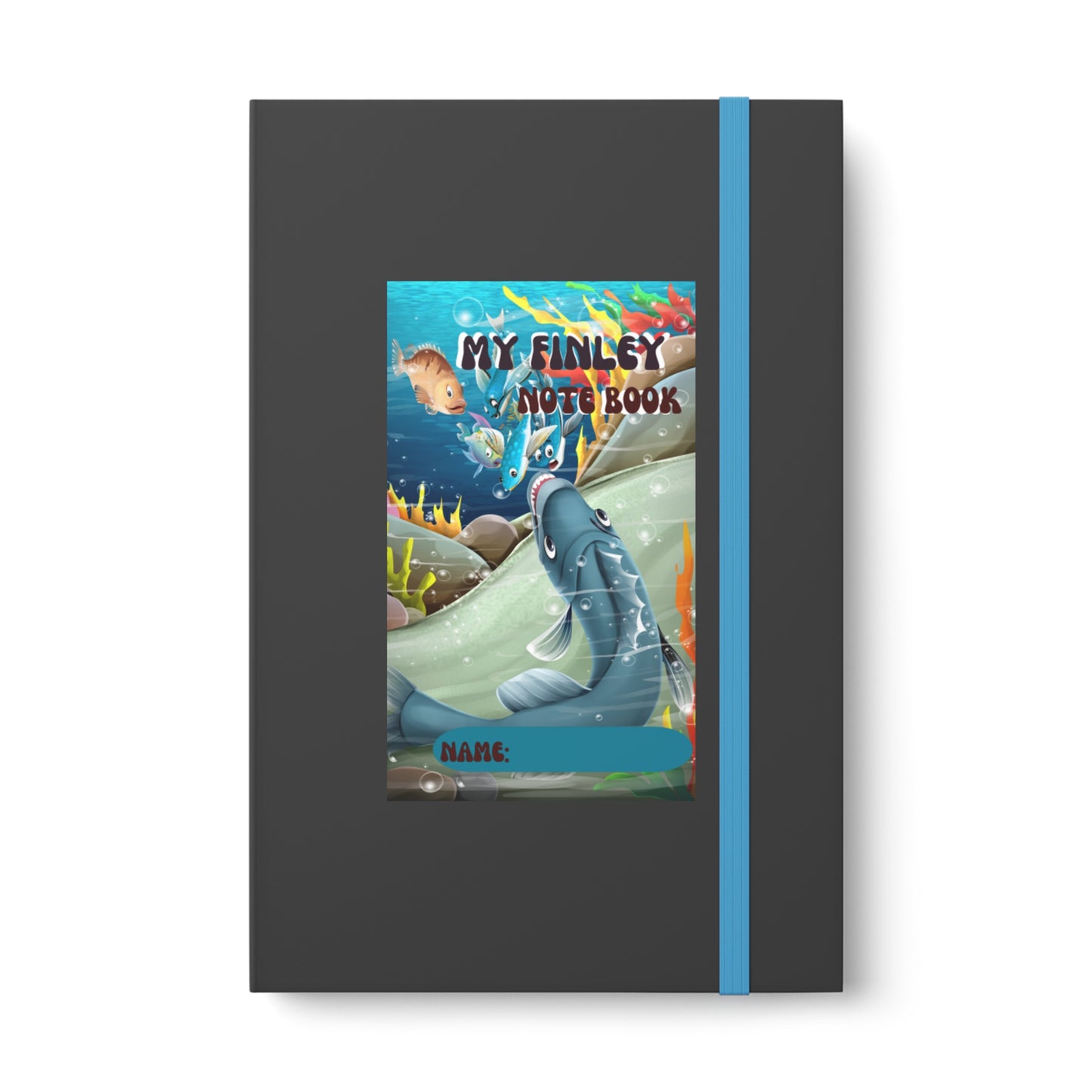 Finley the Flying Fish Color Contrast Notebook - Ruled