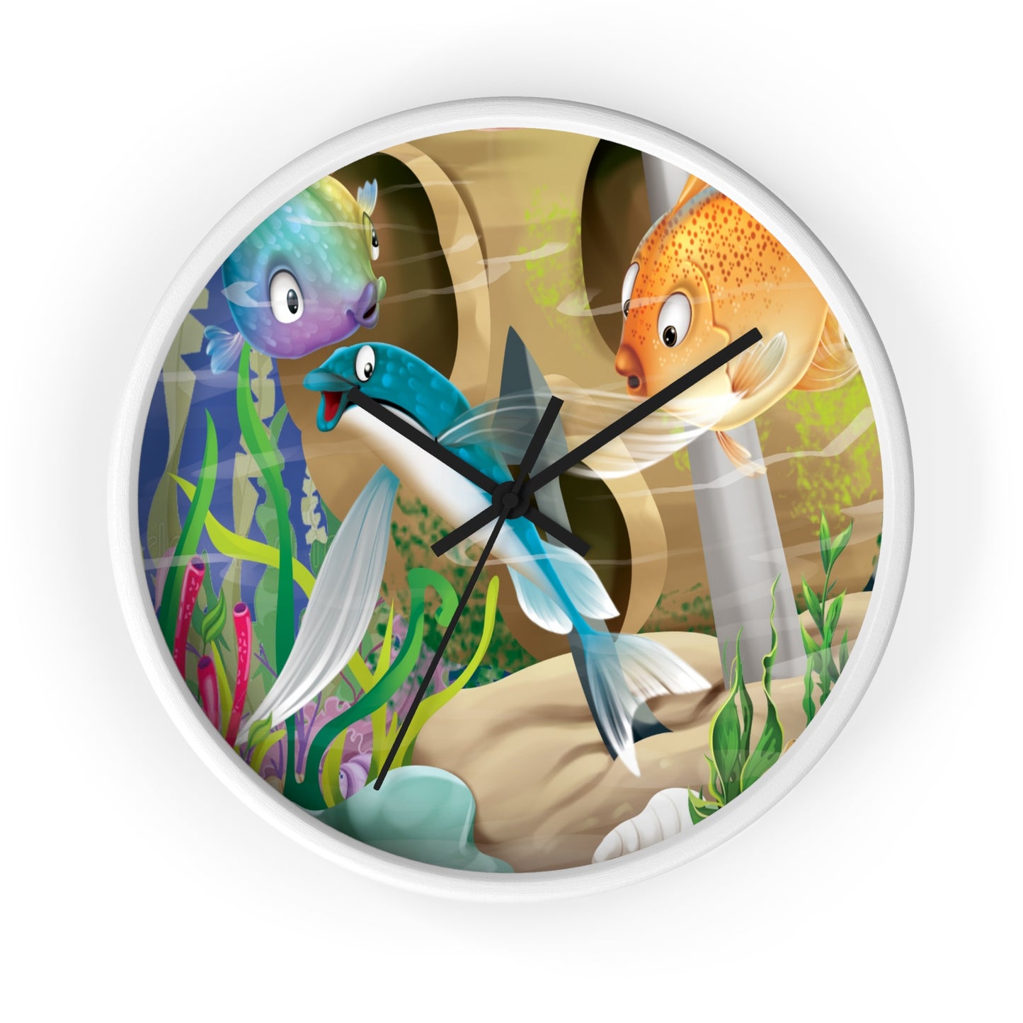 Finley The Flying Fish Wall Clock