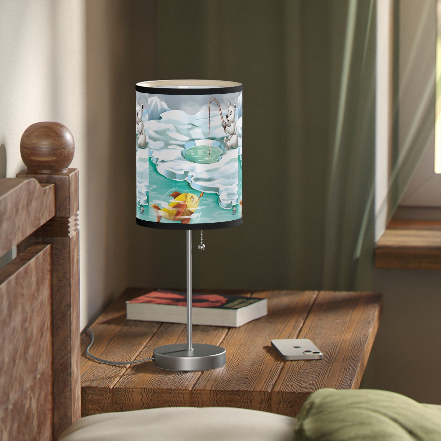 Poro The Polar Bear Lamp on a Stand, US|CA plug