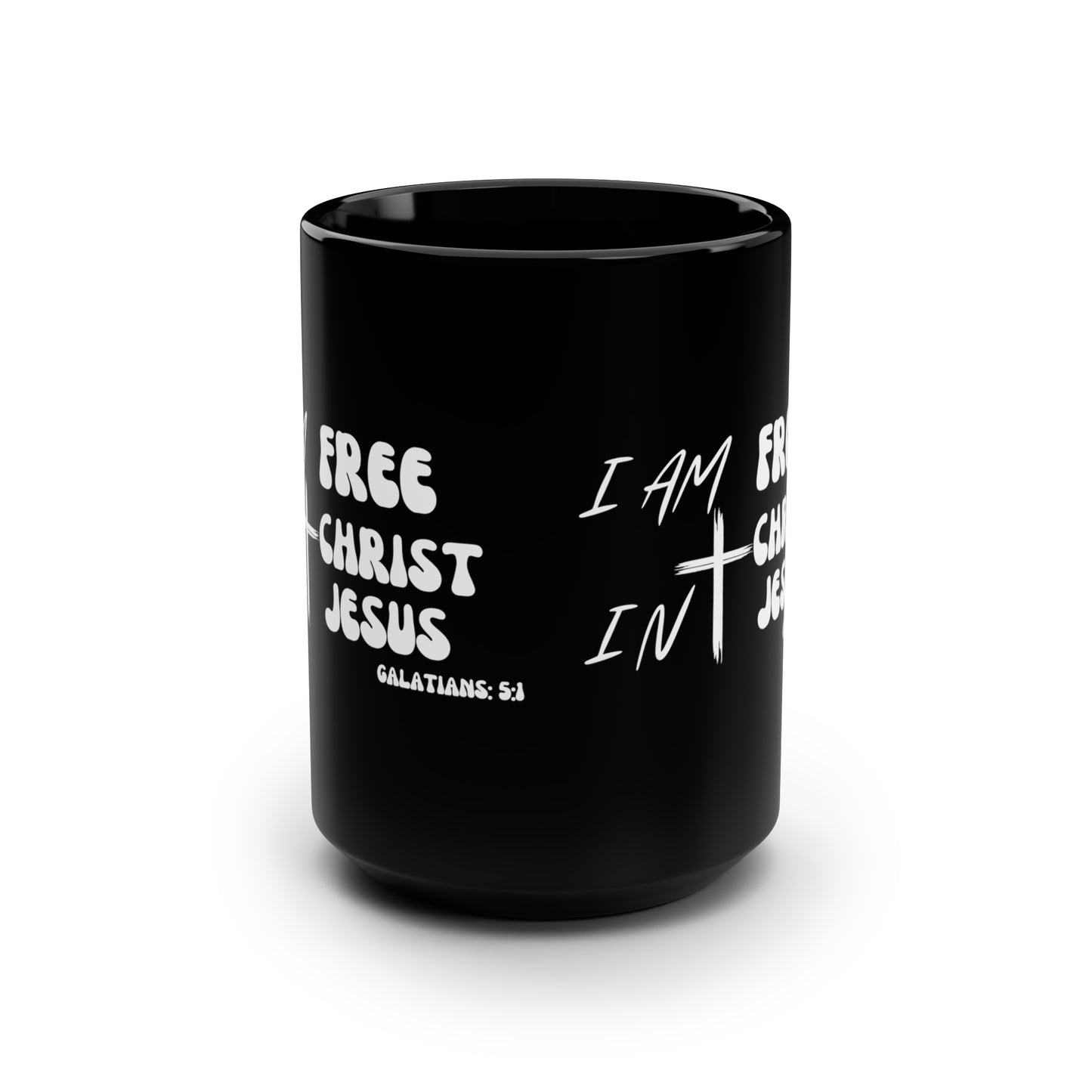 Christian Wear Black Mug, 15oz