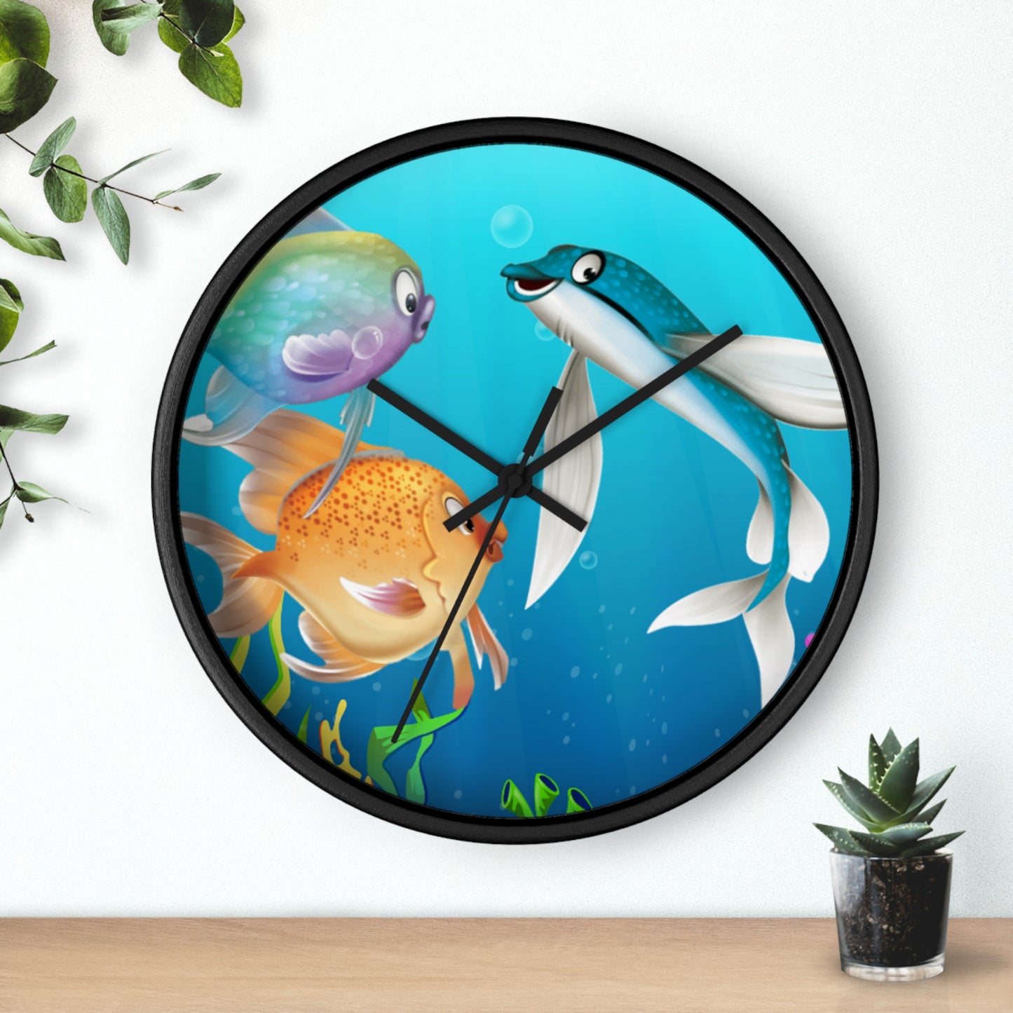 Finley The Flying Fish Wall Clock