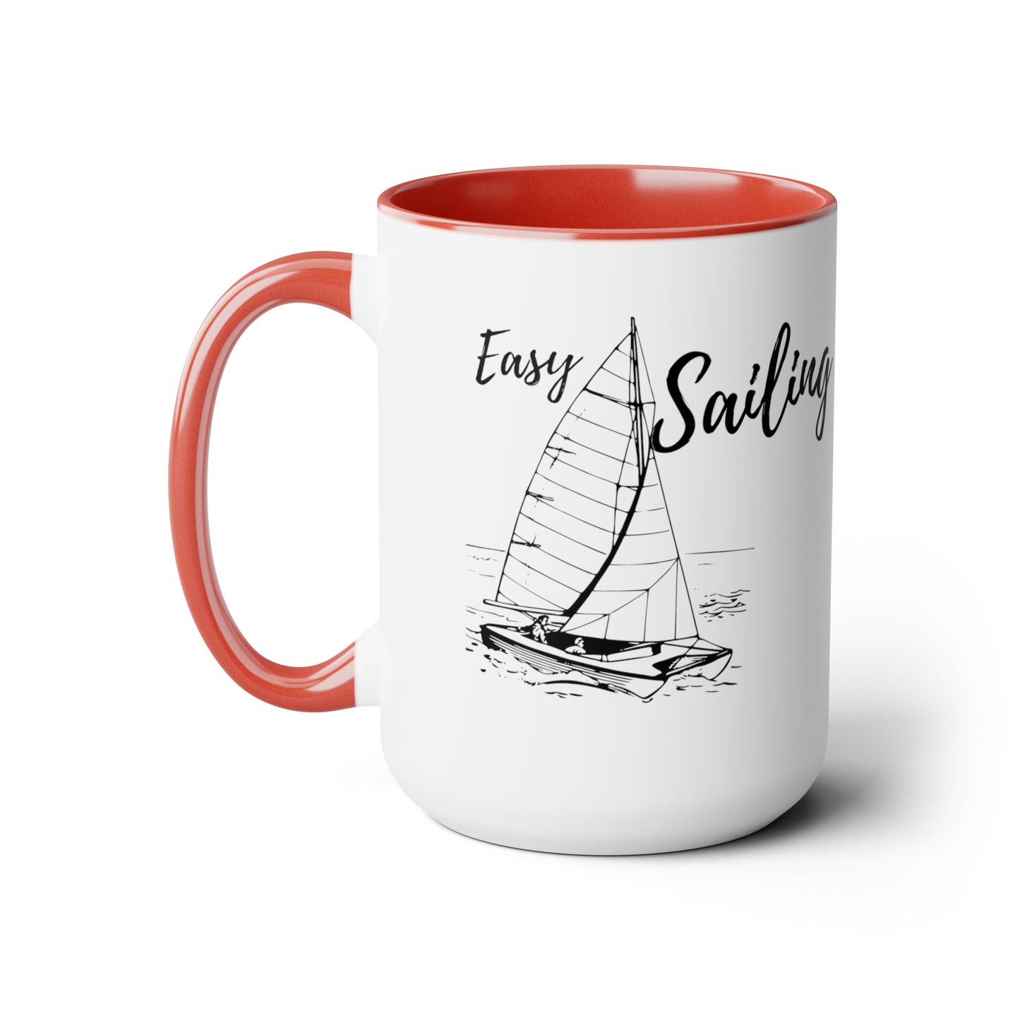 Sailing Two-Tone Coffee Mugs, 15oz