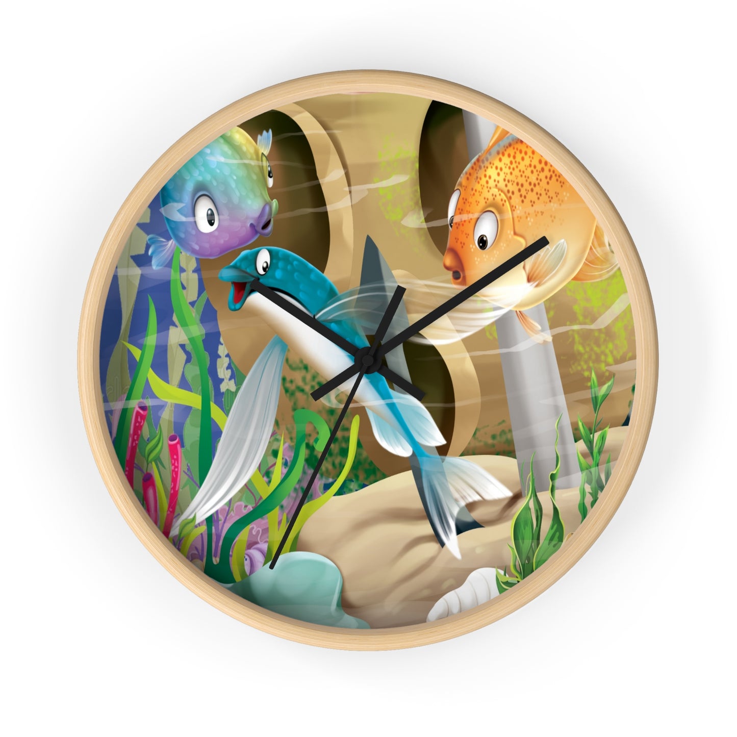 Finley The Flying Fish Wall Clock