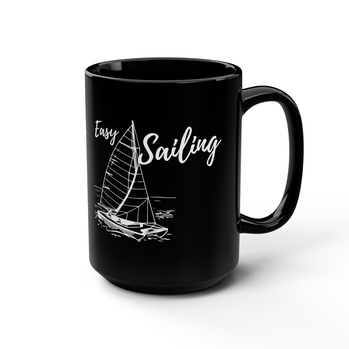 Sailing Black Mug, 15oz