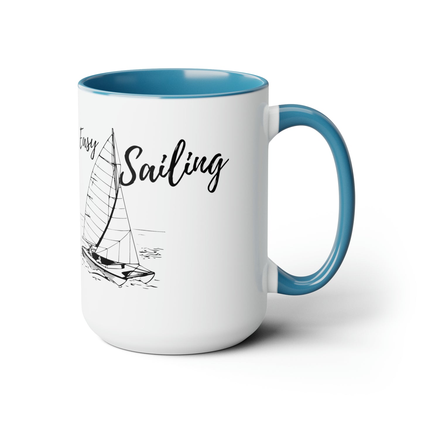 Sailing Two-Tone Coffee Mugs, 15oz