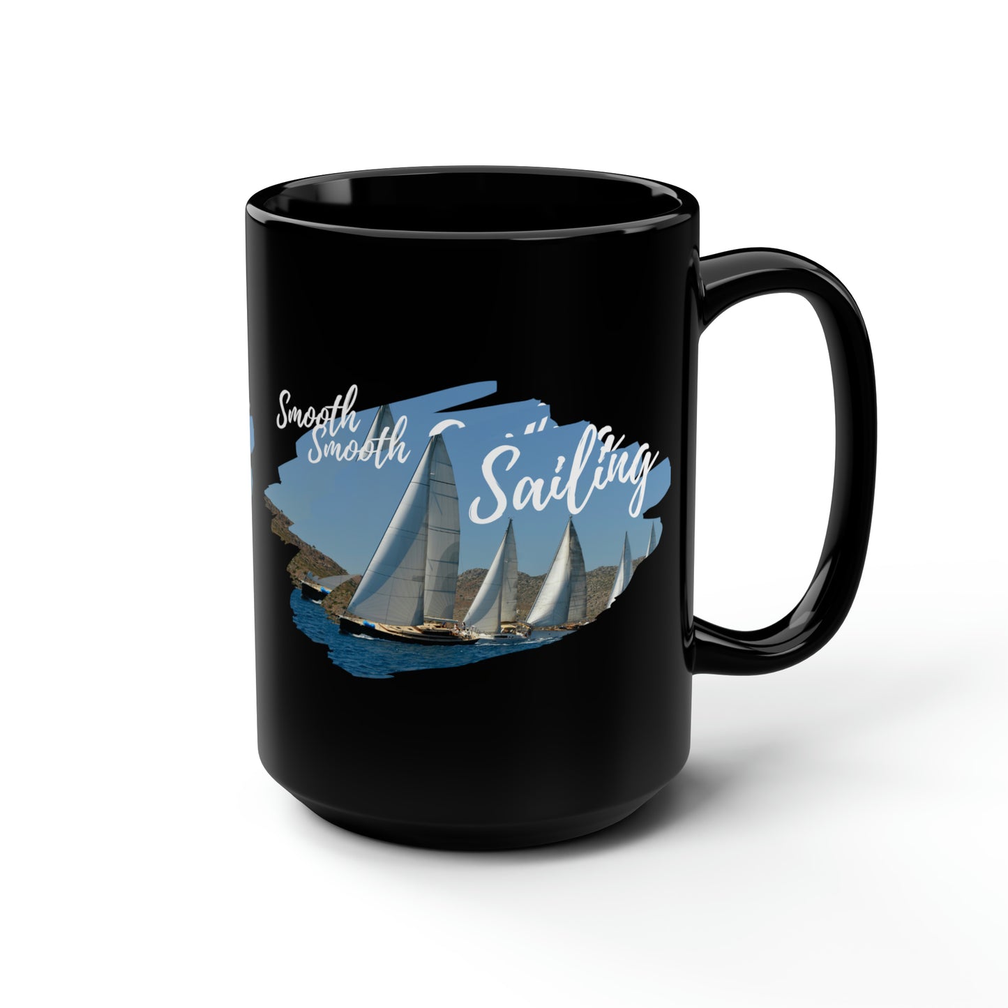 Sailing Black Mug, 15oz