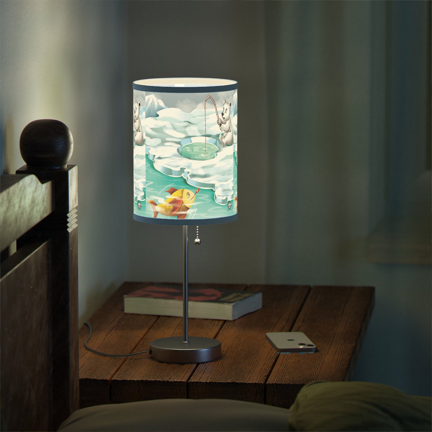 Poro The Polar Bear Lamp on a Stand, US|CA plug