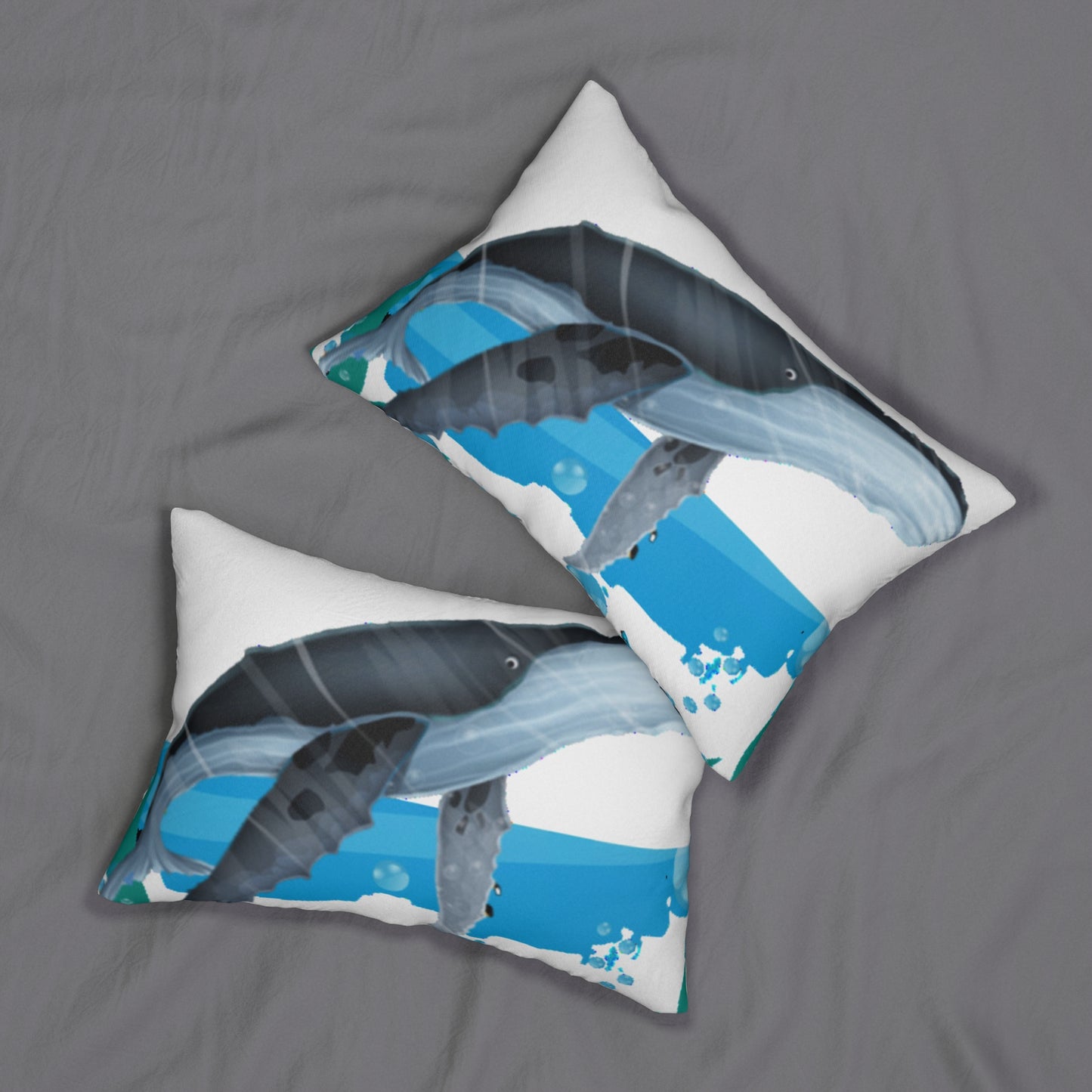 Finley the Flying Fish Spun Polyester Lumbar Pillow