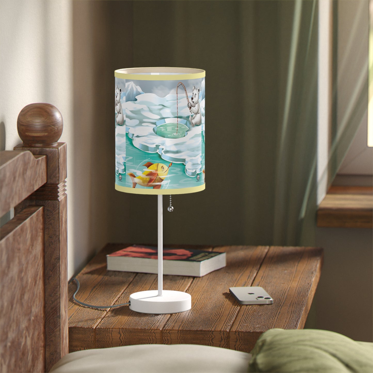 Poro The Polar Bear Lamp on a Stand, US|CA plug