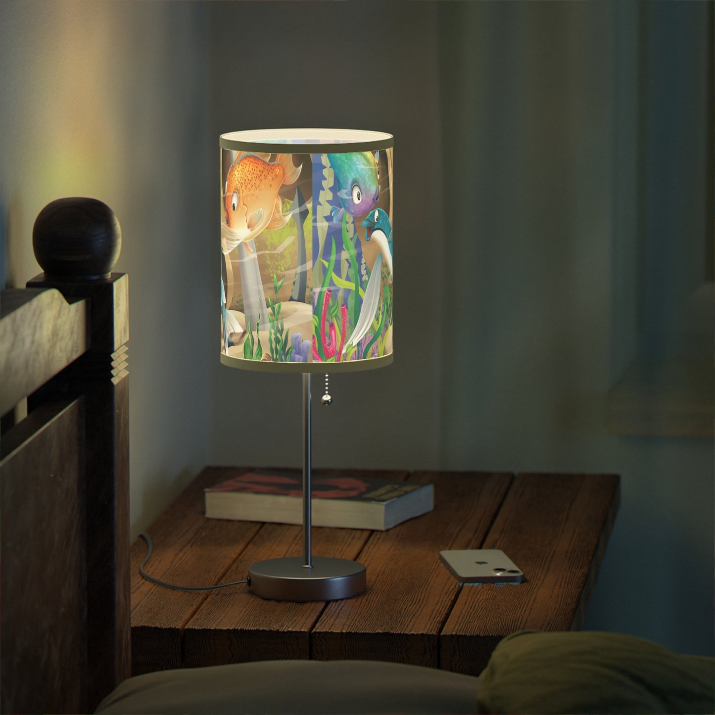 Finley The Flying Fish Lamp on a Stand, US|CA plug