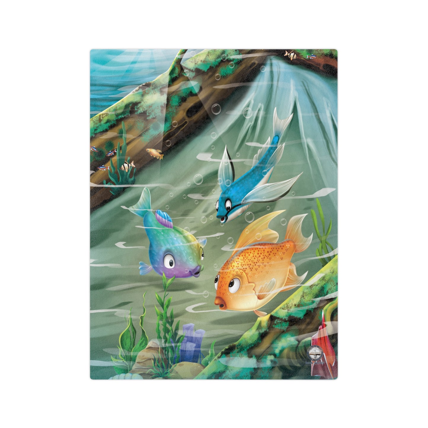 Finley The Flying Fish Velveteen Minky Blanket