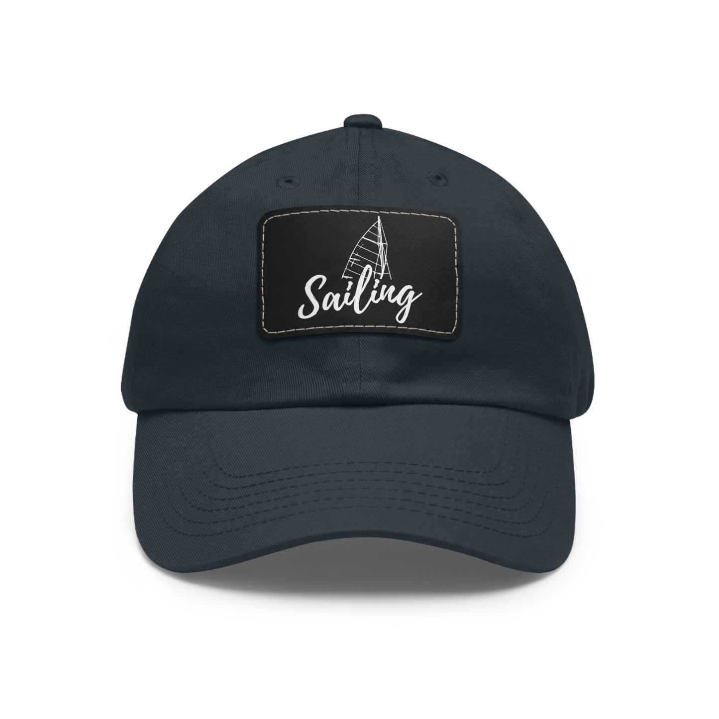 Sailing Dad Hat with Leather Patch (Rectangle)