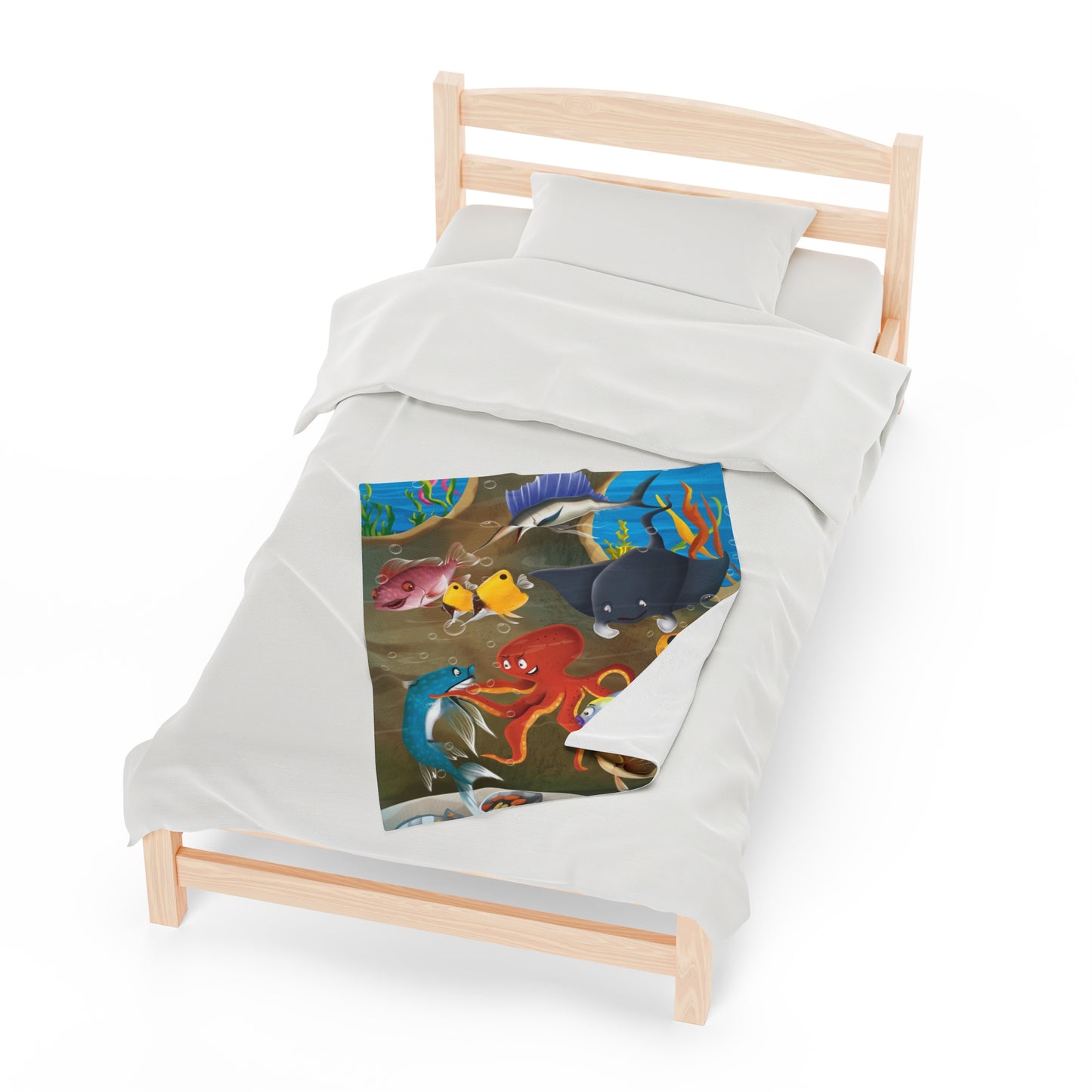 Finley The Flying Fish Velveteen Plush Blanket