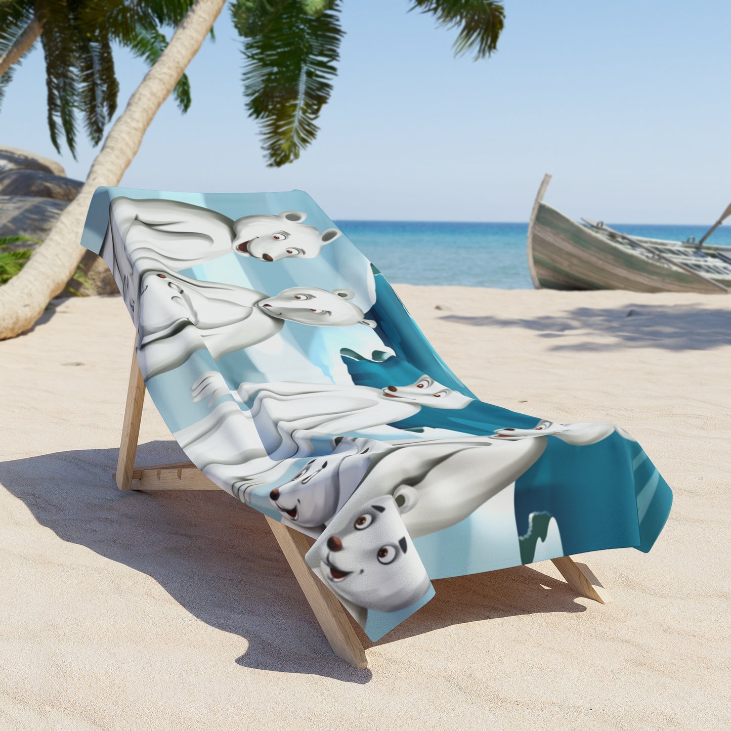 Poro The Polar Bear Beach Towel