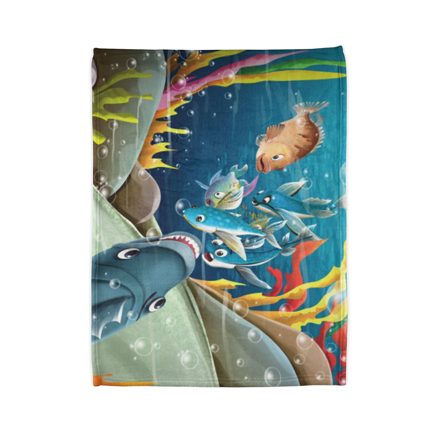 Finley the Flying Fish Soft Polyester Blanket