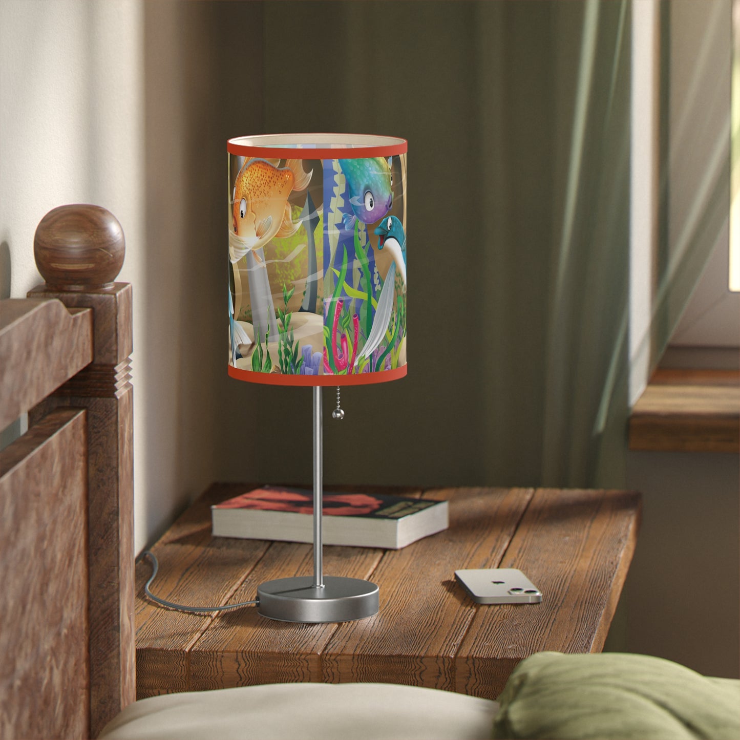 Finley The Flying Fish Lamp on a Stand, US|CA plug