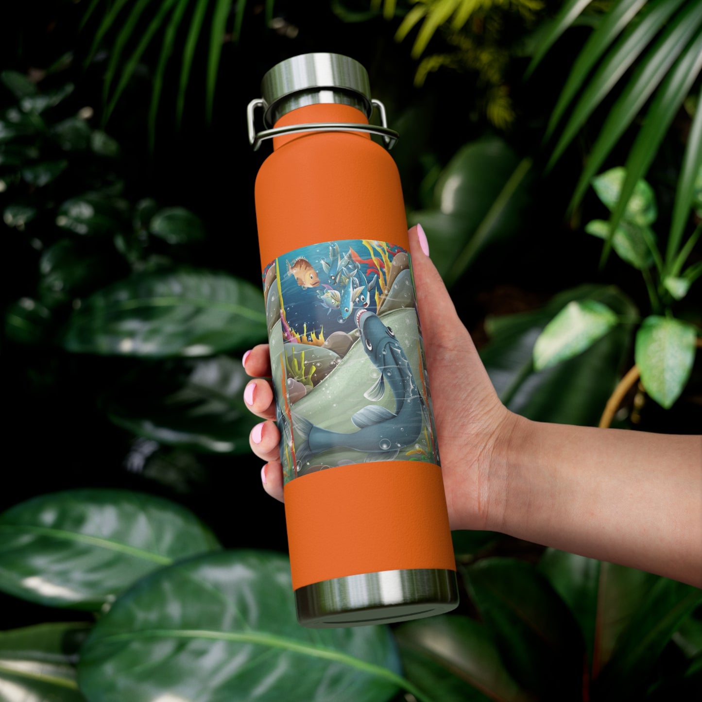 Finley the Flying Fish Copper Vacuum Insulated Bottle, 22oz