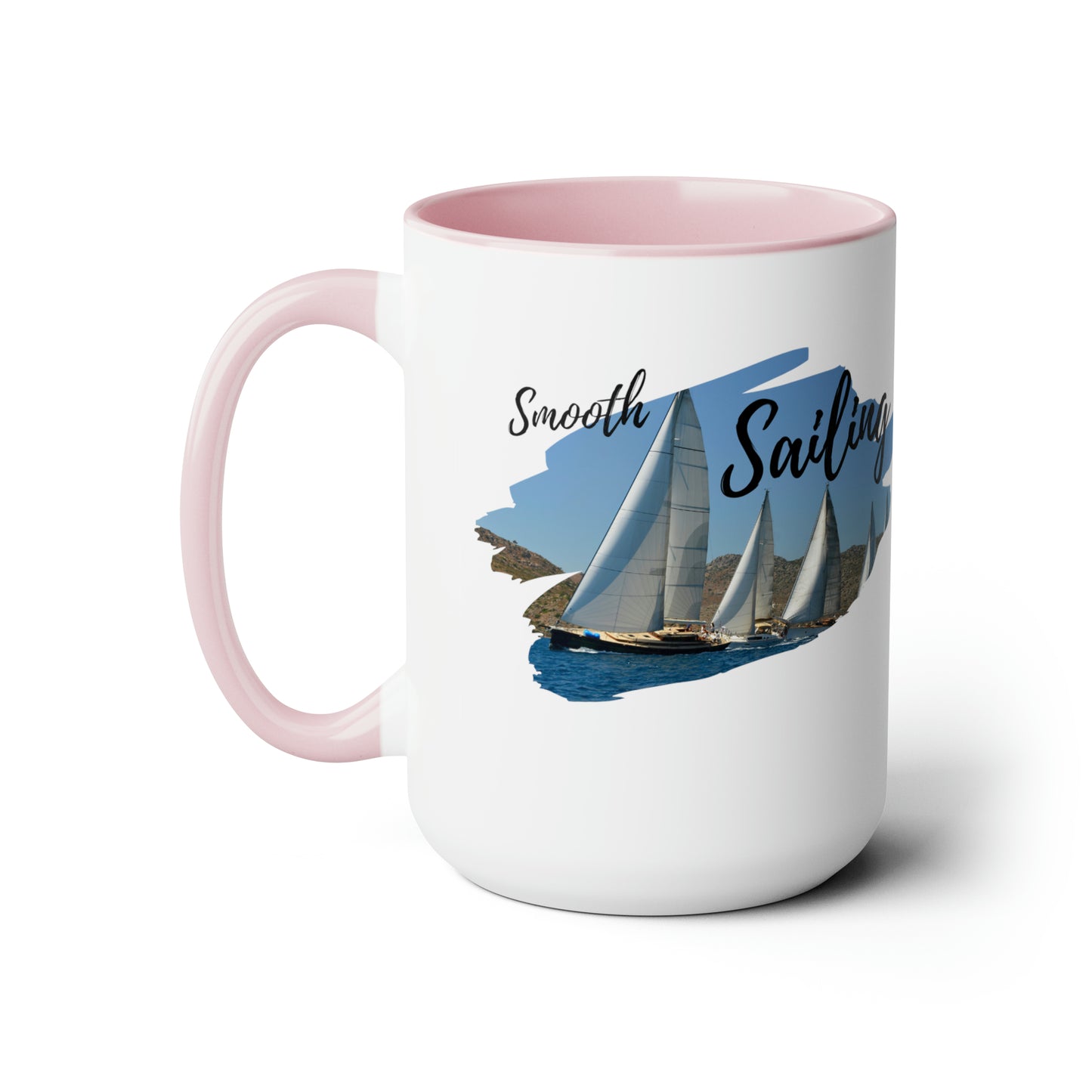 Sailing Two-Tone Coffee Mugs, 15oz