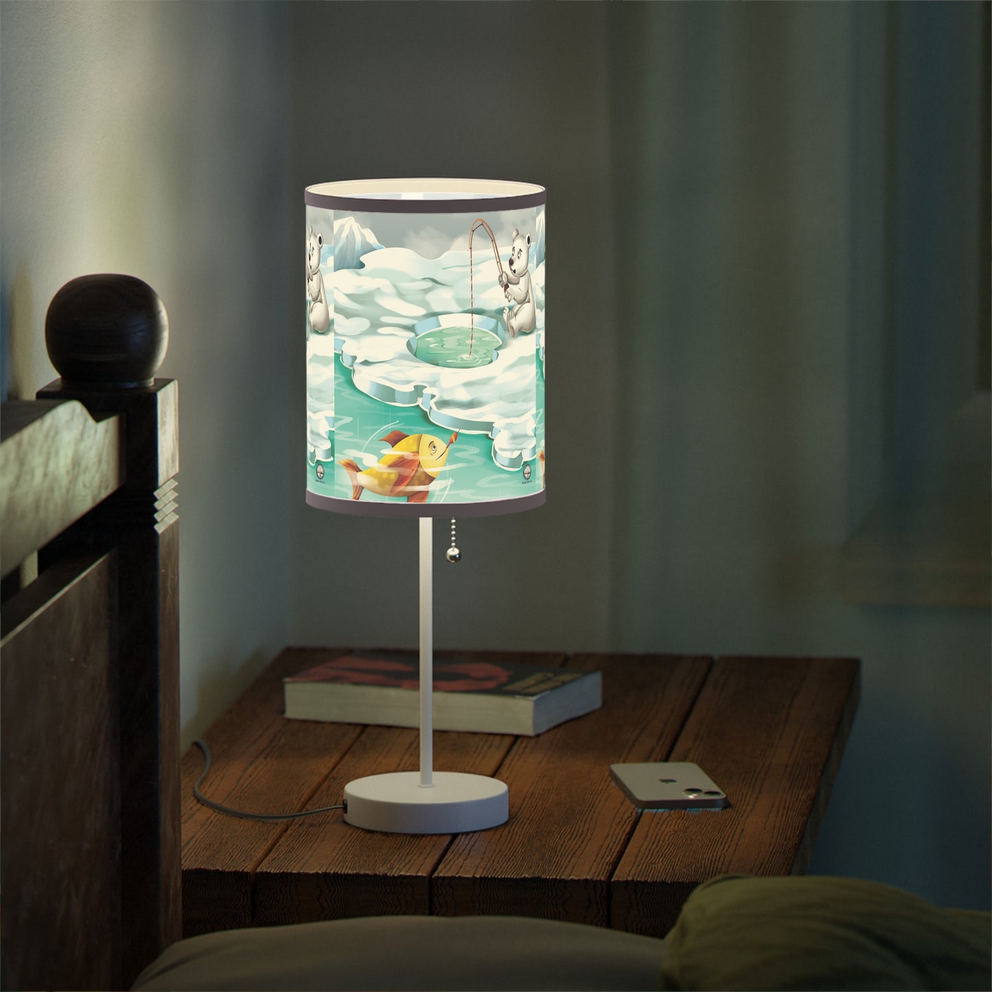 Poro The Polar Bear Lamp on a Stand, US|CA plug