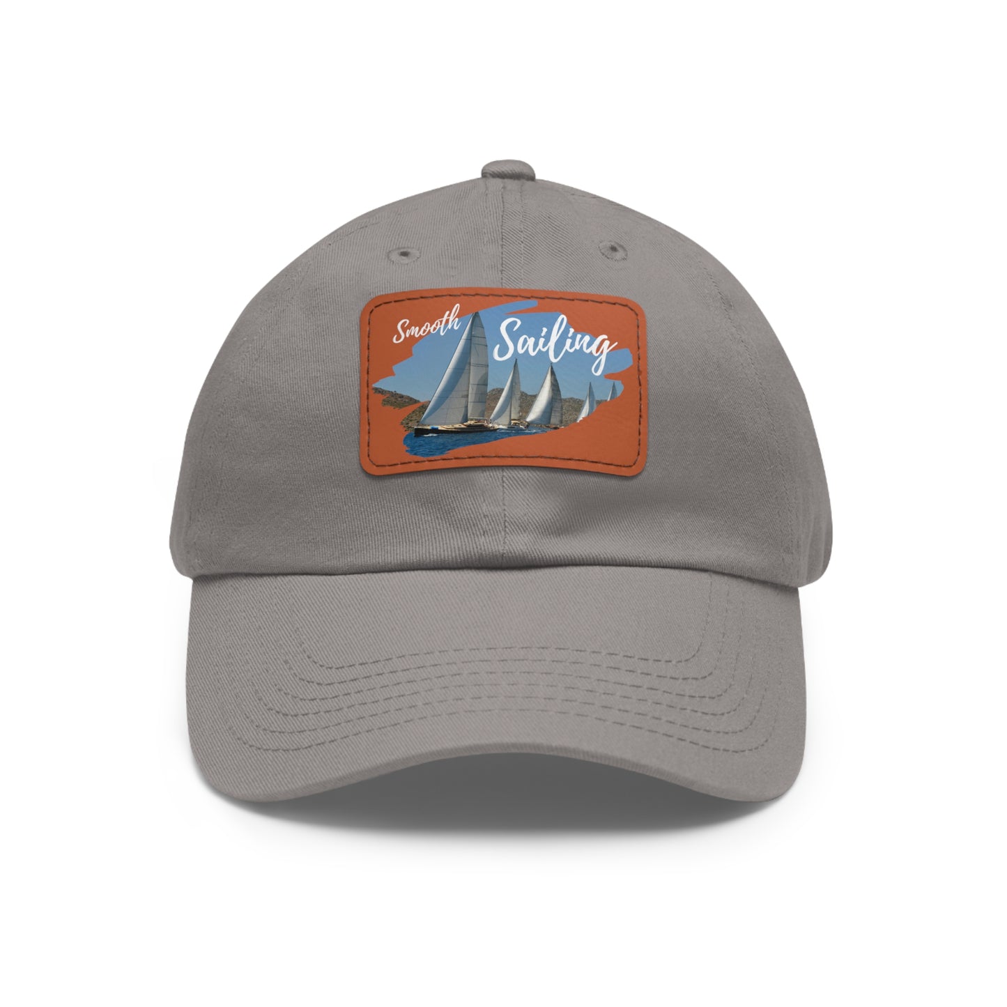 Sailing Dad Hat with Leather Patch (Rectangle)