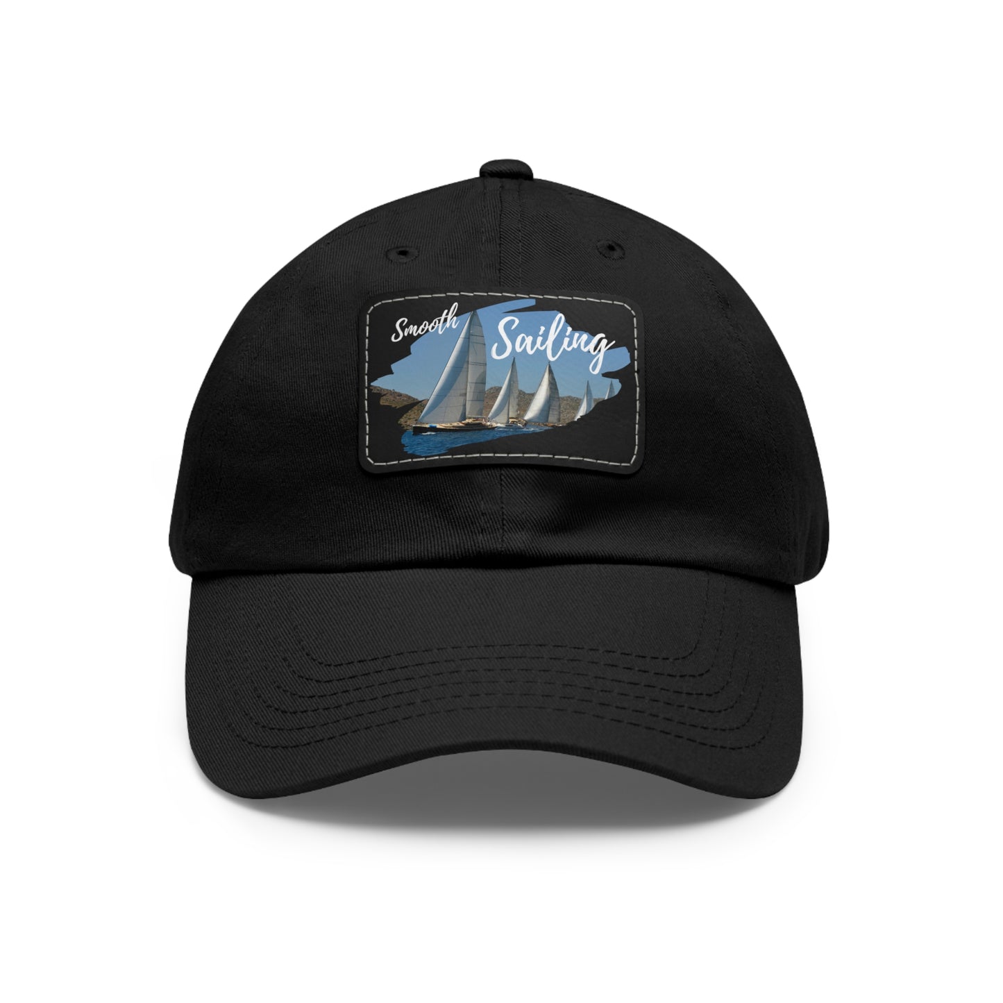 Sailing Dad Hat with Leather Patch (Rectangle)