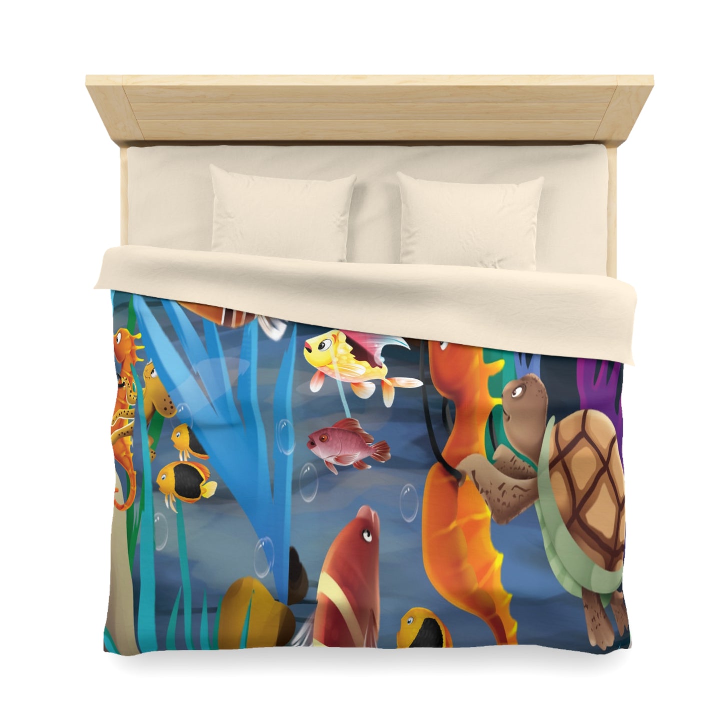 Finley the Flying Fish Microfiber Duvet Cover