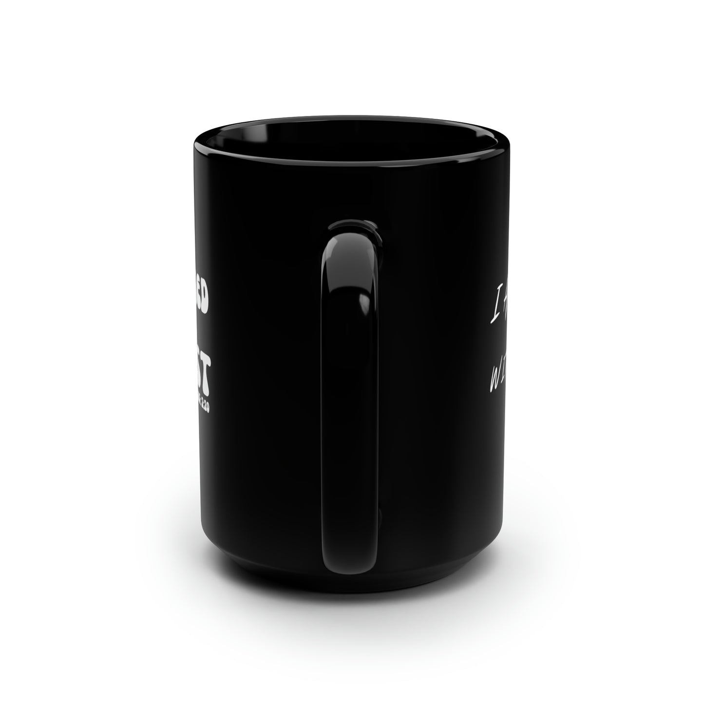 Christian Wear Black Mug, 15oz