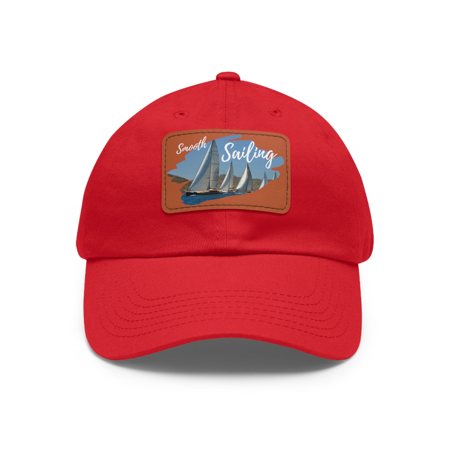 Sailing Dad Hat with Leather Patch (Rectangle)