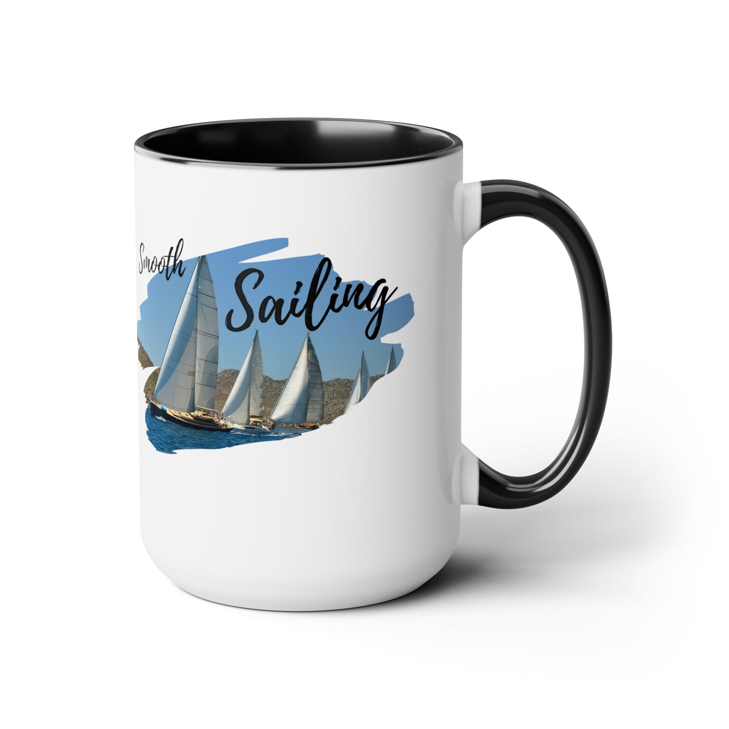 Sailing Two-Tone Coffee Mugs, 15oz