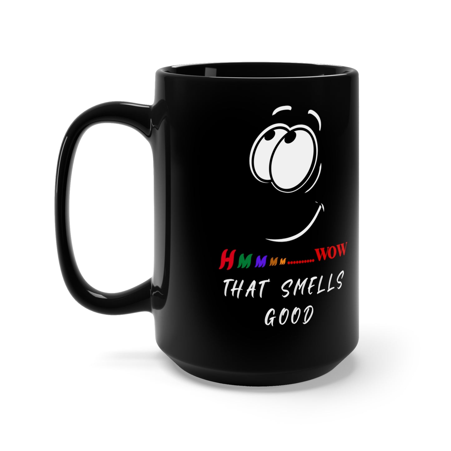 Hmmm, Black Mug 15oz