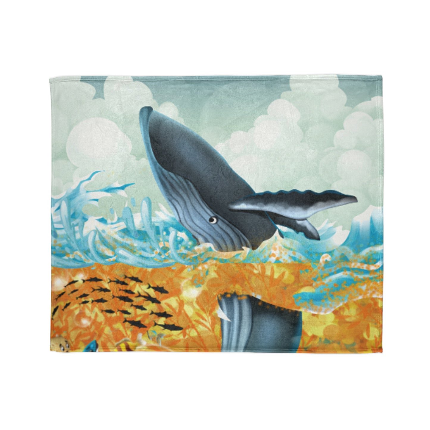 Finley the Flying Fish Soft Polyester Blanket