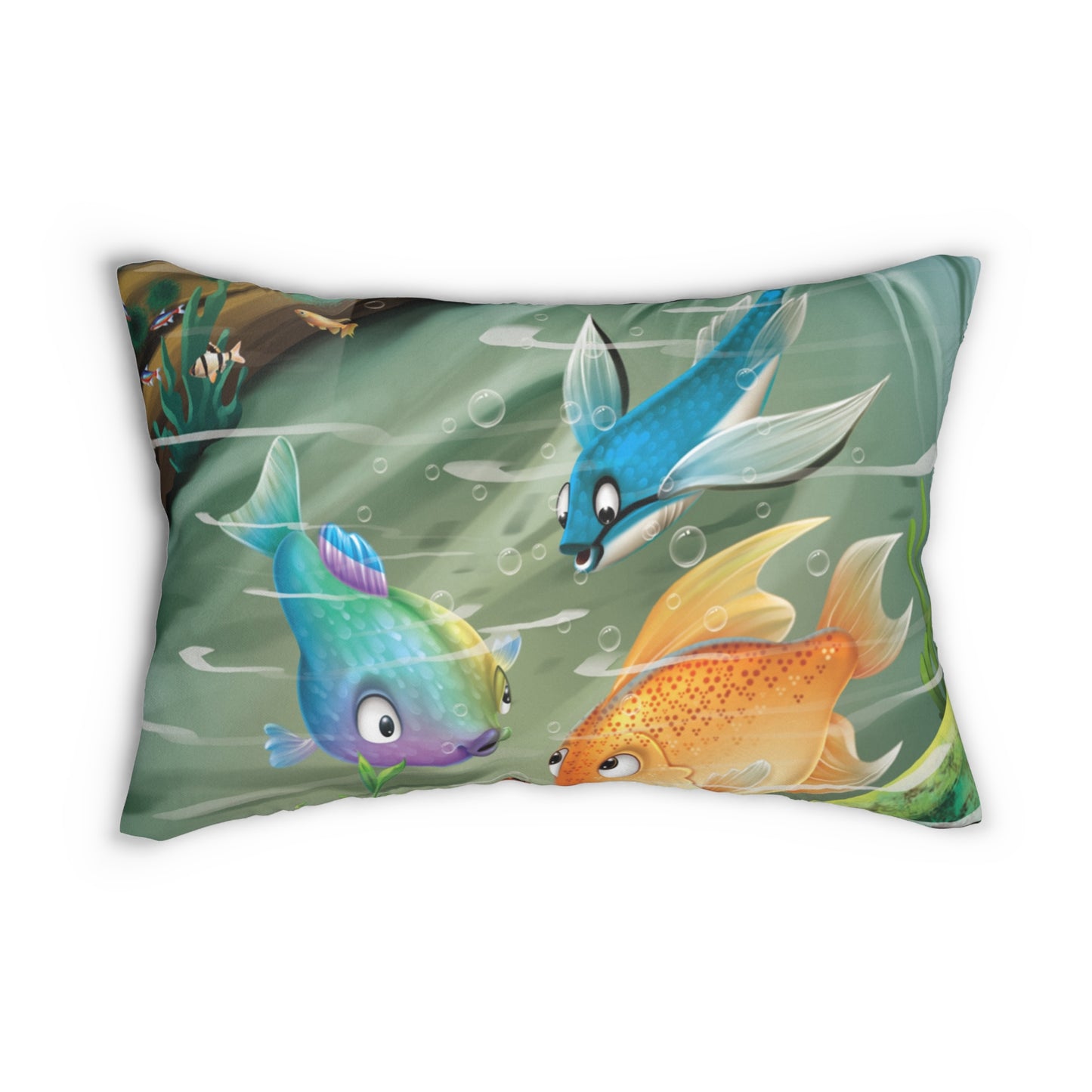 Finley The Flying Fish Spun Polyester Lumbar Pillow