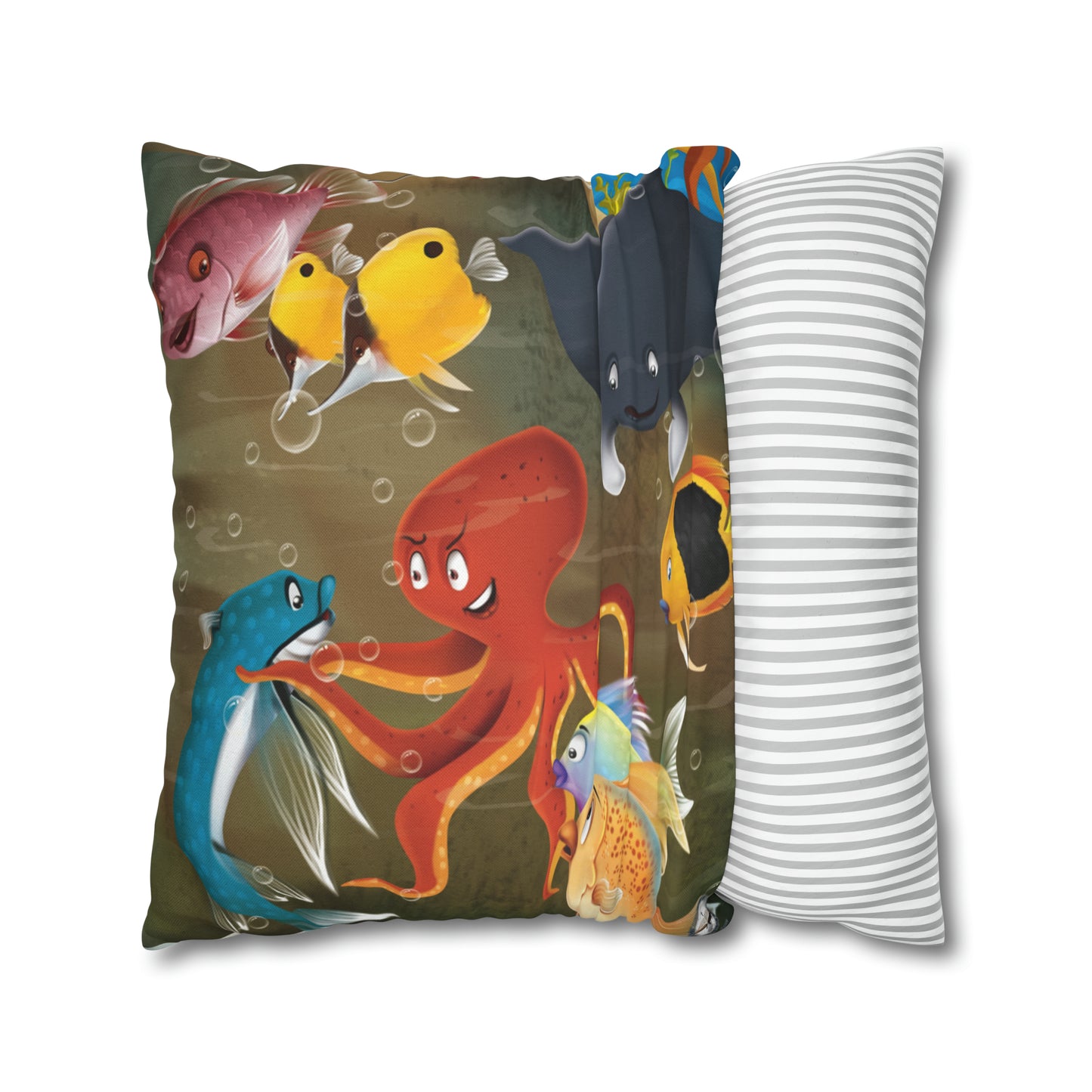 Finley The Flying Fish Spun Polyester Square Pillow Case