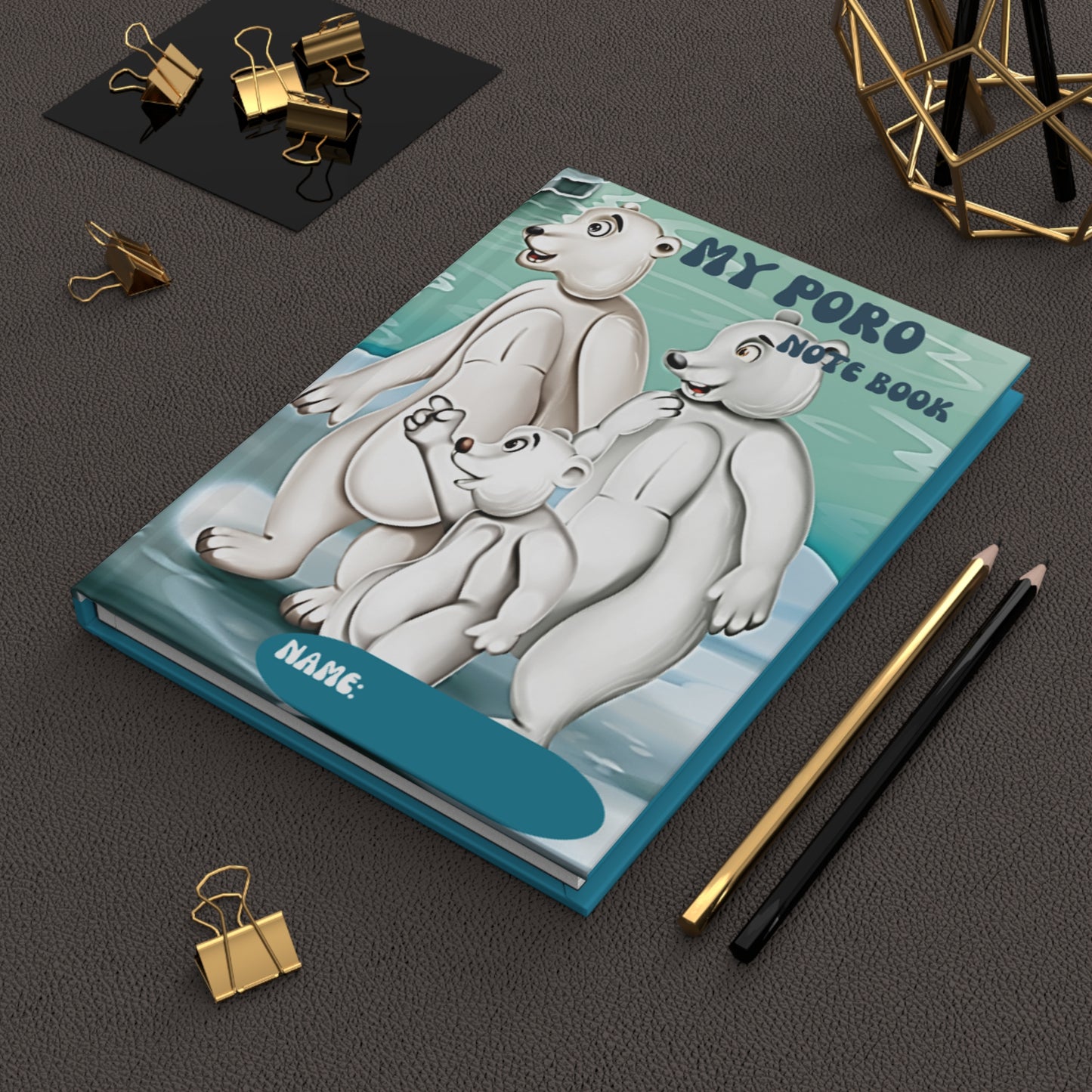 Poro the Polar Bear Hardcover Journal Matte