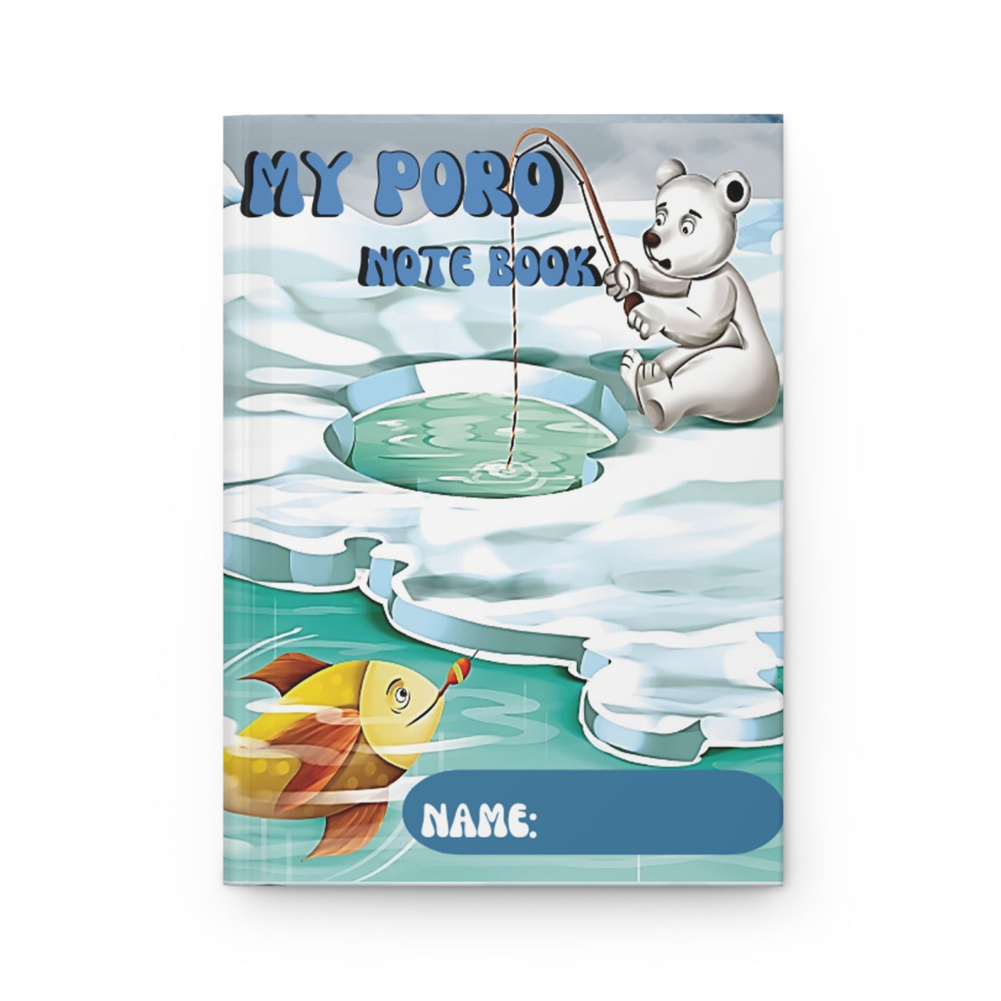 Poro the Polar Bear Fishing Hardcover Journal (Matte)