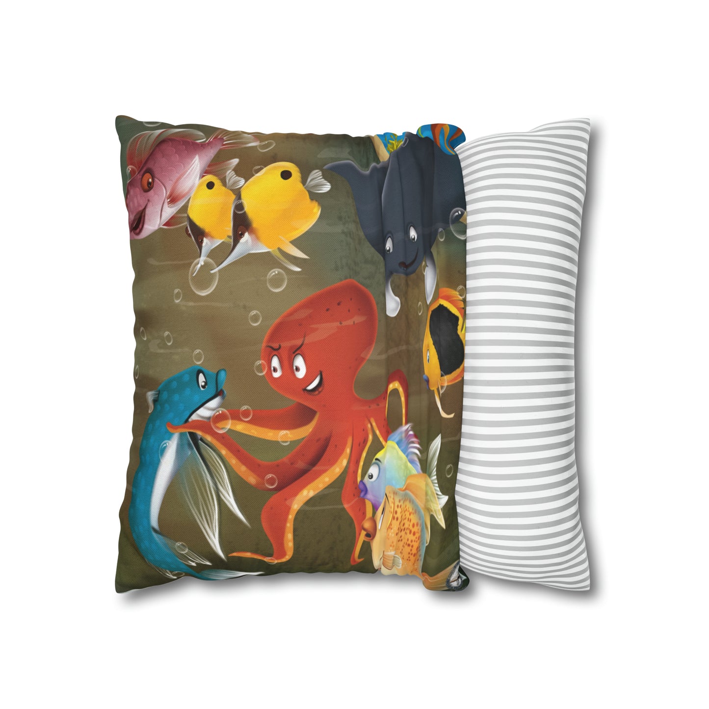 Finley The Flying Fish Spun Polyester Square Pillow Case