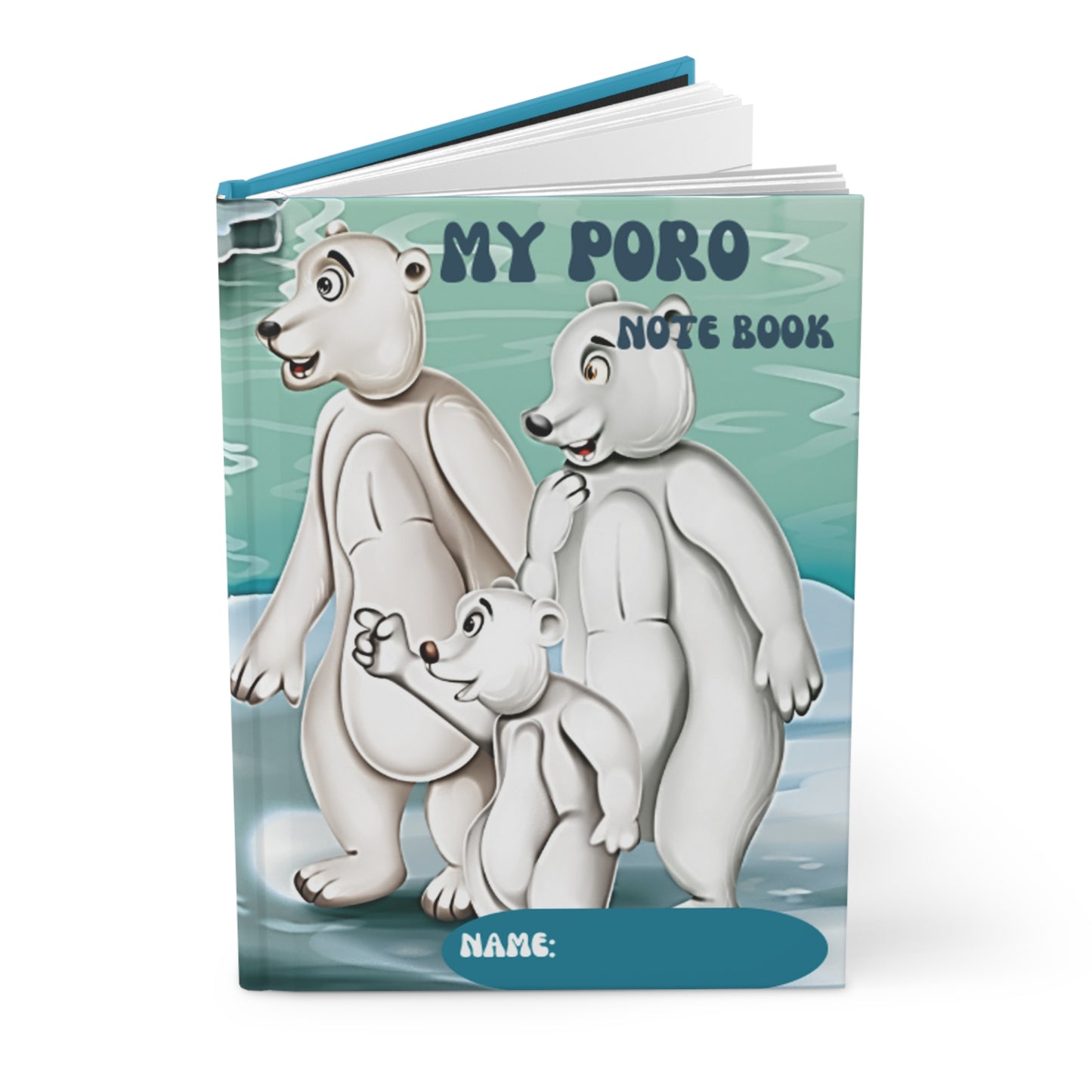 Poro the Polar Bear Hardcover Journal Matte