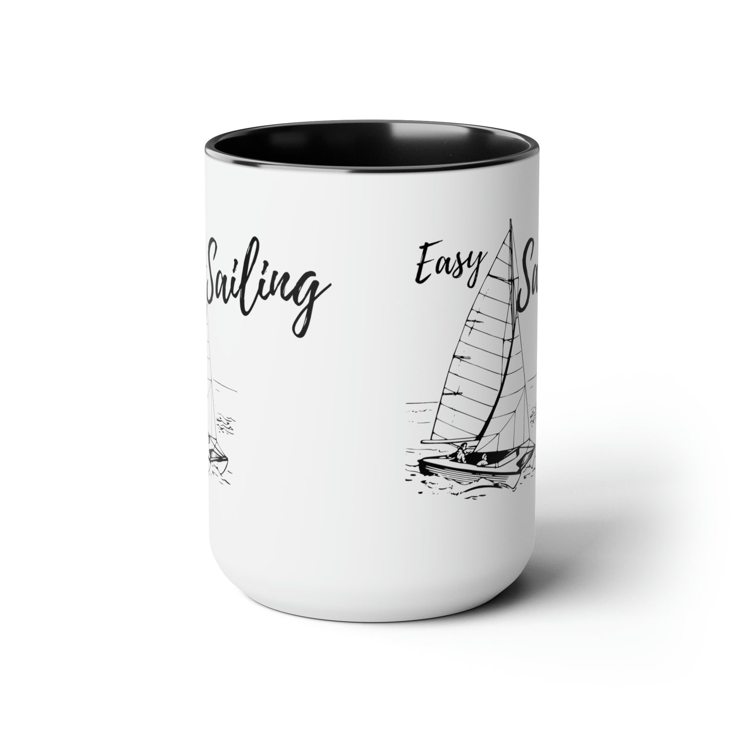 Sailing Two-Tone Coffee Mugs, 15oz