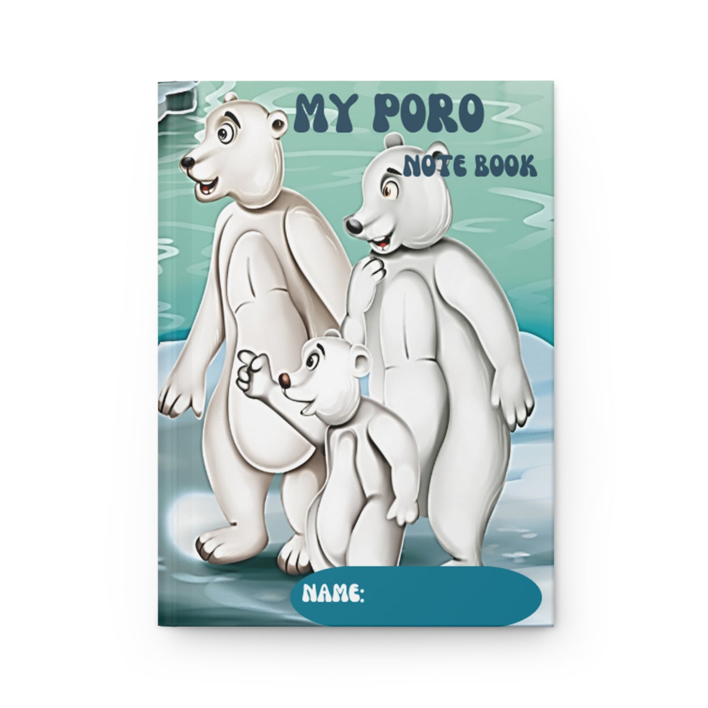 Poro the Polar Bear Hardcover Journal Matte