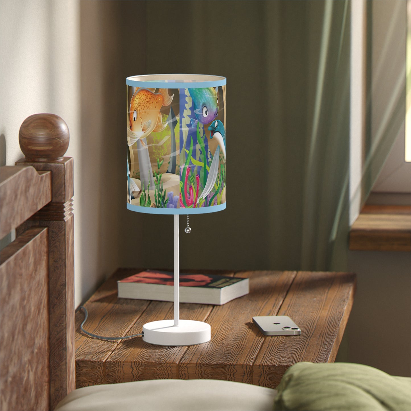 Finley The Flying Fish Lamp on a Stand, US|CA plug