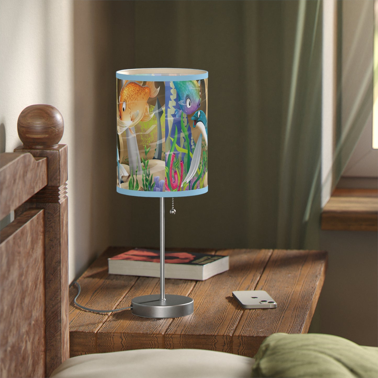 Finley The Flying Fish Lamp on a Stand, US|CA plug