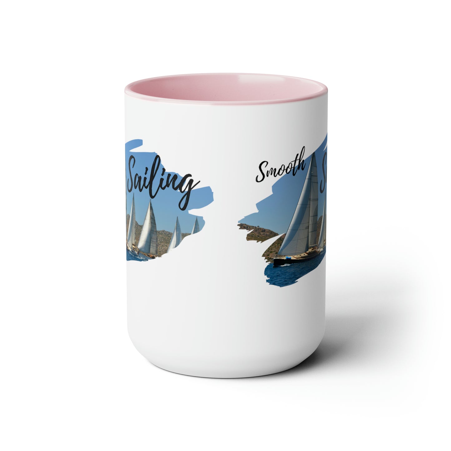 Sailing Two-Tone Coffee Mugs, 15oz