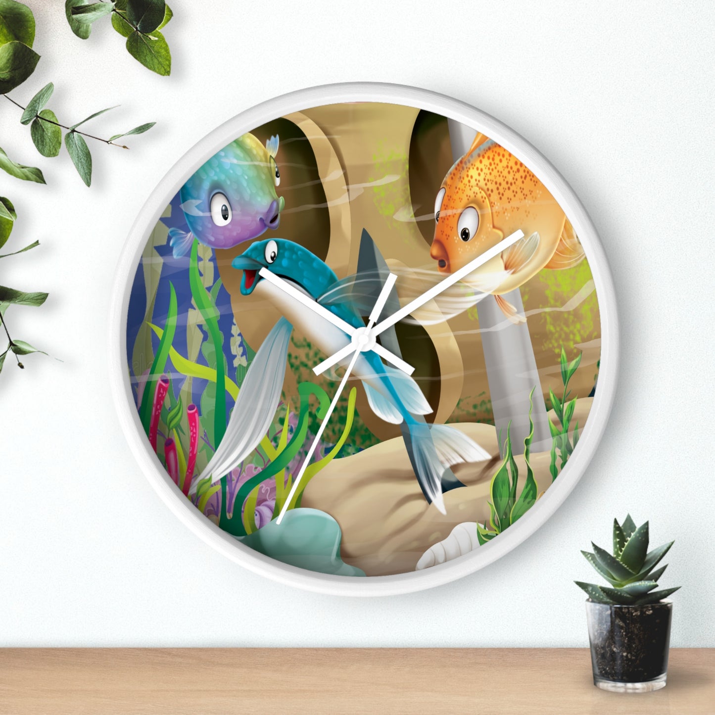 Finley The Flying Fish Wall Clock